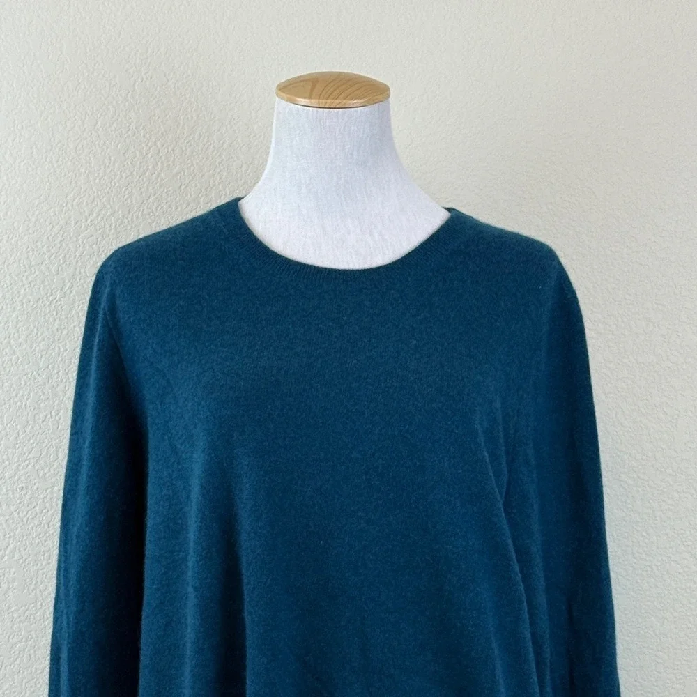 Naadam Women's 100% Cashmere Teal Sweater XL